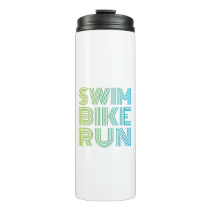 Triathlon design in colours thermal tumbler