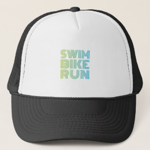 Triathlon design in colours trucker hat