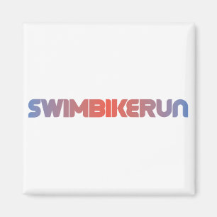 Triathlon design magnet