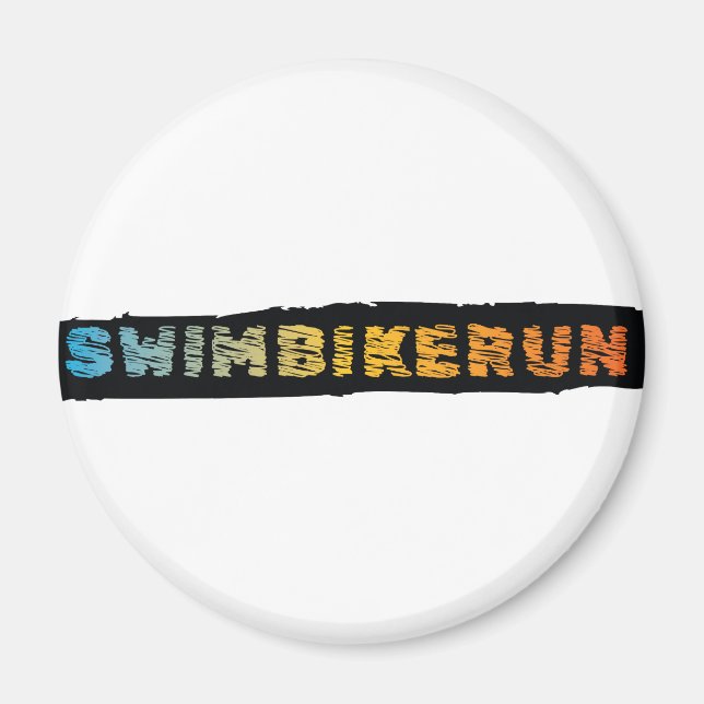 Triathlon design magnet (Front)