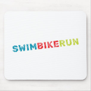 Triathlon design mouse mat