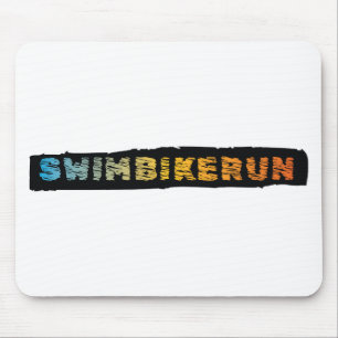 Triathlon design mouse mat