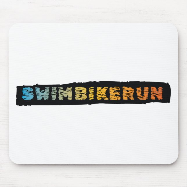 Triathlon design mouse mat (Front)