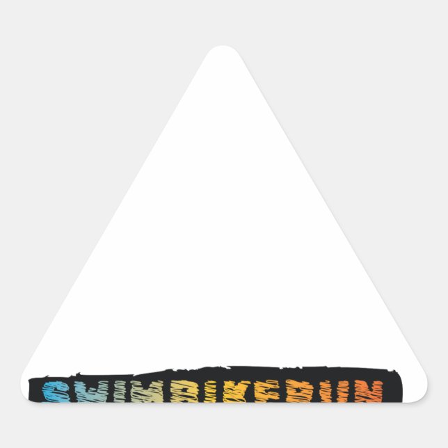 Triathlon design triangle sticker (Front)