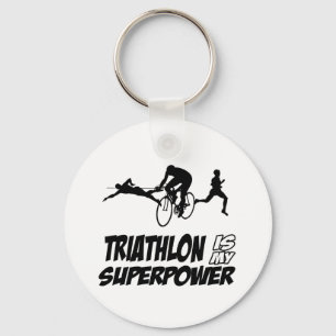 Triathlon designs key ring