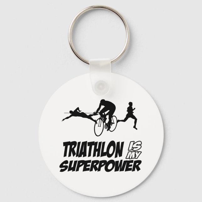 Triathlon designs key ring (Front)