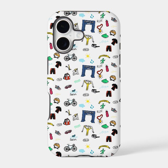 Triathlon Doodles iPhone 7 Plus Case (Back)