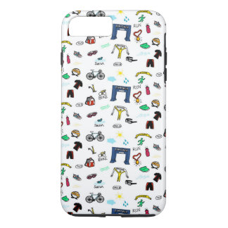 Triathlon Doodles iPhone 7 Plus Case