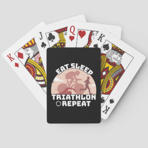 Triathlon - Eat Sleep Triathlon Repeat Playing Cards