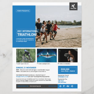 Triathlon Event Flyer Template