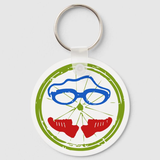 Triathlon Face Key Ring (Front)