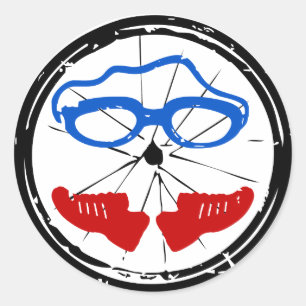 Triathlon Freak logo Classic Round Sticker