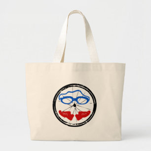 Triathlon Freak logo Large Tote Bag
