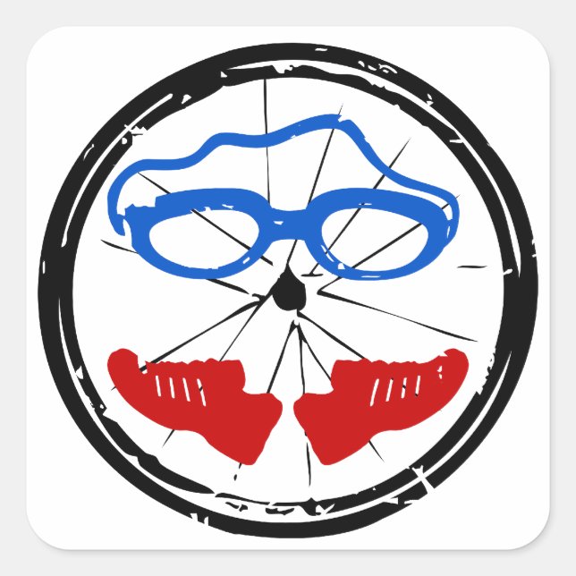 Triathlon Freak logo Square Sticker (Front)