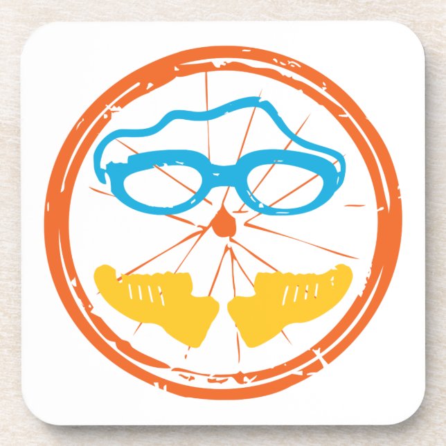 Triathlon fun design coaster (Front)