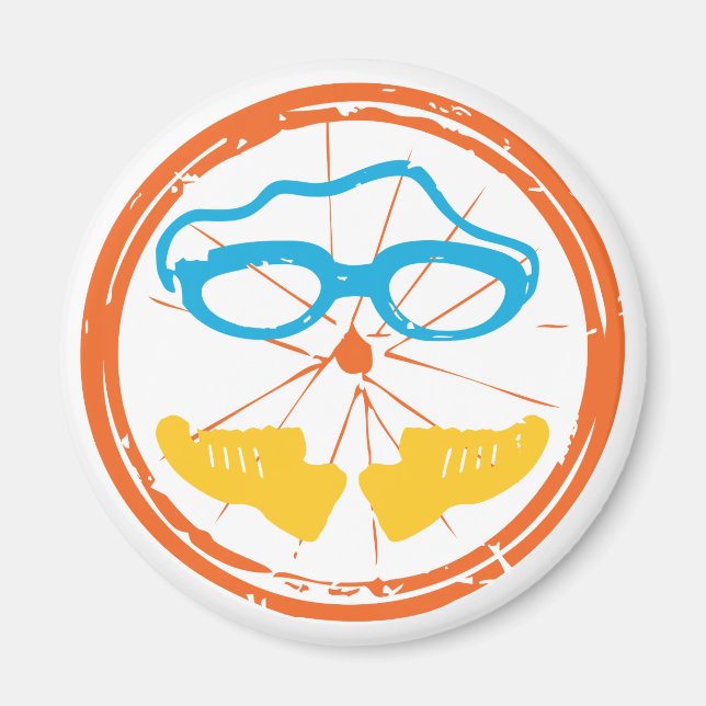 Triathlon fun design magnet (Front)