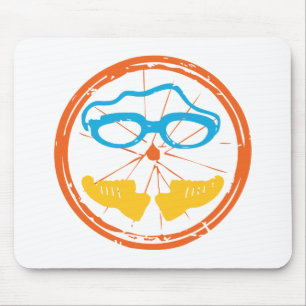 Triathlon fun design mouse mat