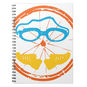 Triathlon fun design notebook