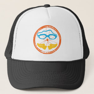 Triathlon fun design trucker hat