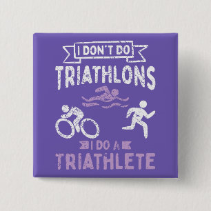 Triathlon Funny 15 Cm Square Badge