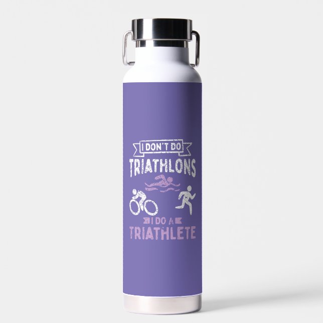Triathlon Funny  Water Bottle (Front)