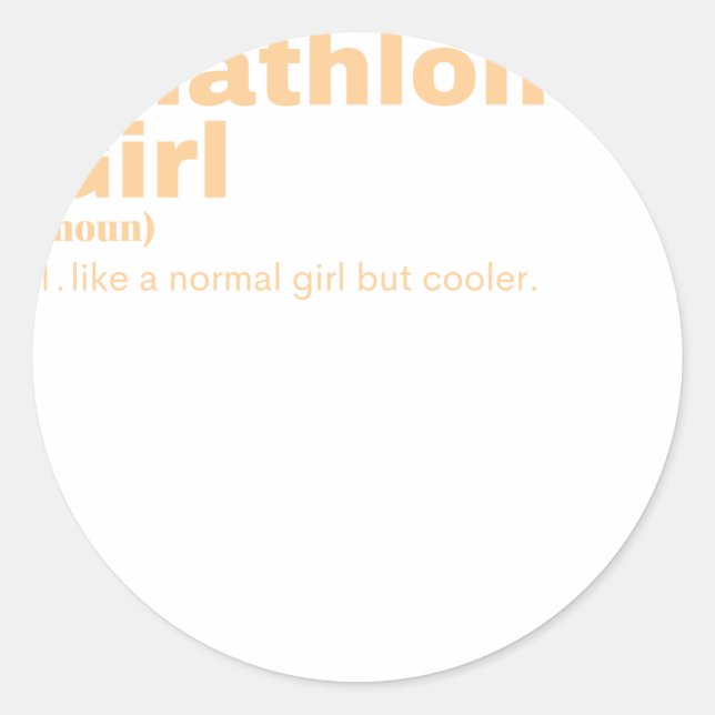 Triathlon Girl - Triathlon Classic Round Sticker (Front)