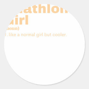Triathlon Girl - Triathlon Classic Round Sticker