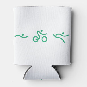 Triathlon Green logo Can Cooler