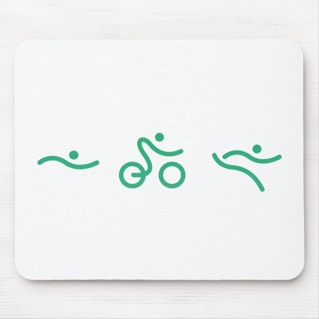 Triathlon Green logo Mouse Mat (Front)