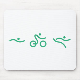 Triathlon Green logo Mouse Mat