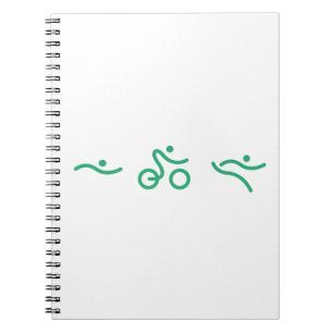 Triathlon Green logo Notebook