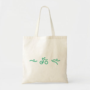 Triathlon Green logo Tote Bag