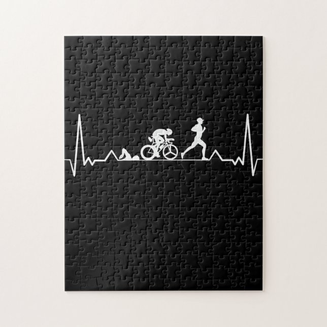 Triathlon Heartbeat Jigsaw Puzzle (Vertical)