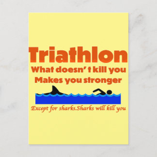 Triathlon Humour Print       Postcard