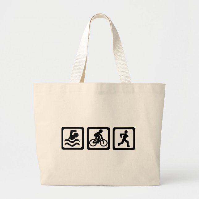 Triathlon Large Tote Bag (Front)