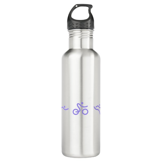 Triathlon light purple logo 710 ml water bottle (Front)