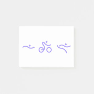 Triathlon light purple logo post-it notes