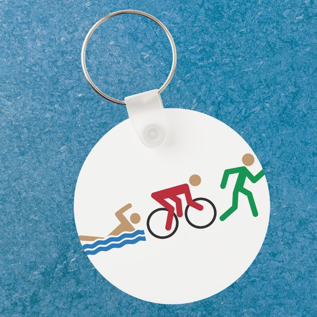 Triathlon logo icons in colour key ring (Creator Uploaded)