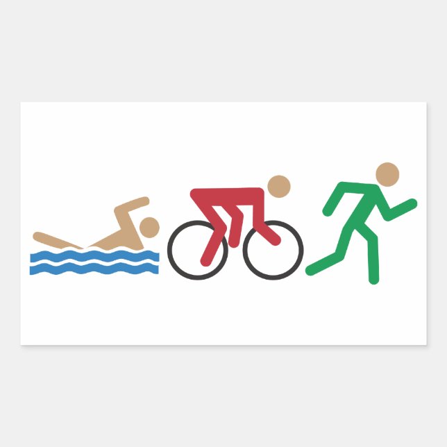 Triathlon logo icons in colour sticker sheet (Front)