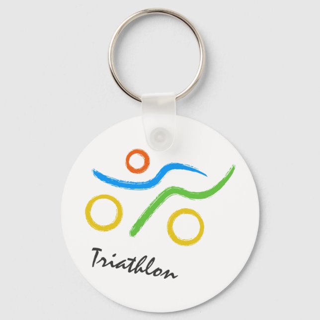 Triathlon logo key ring (Front)