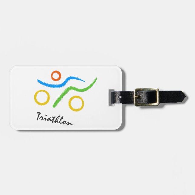 Triathlon logo luggage tag (Front Horizontal)