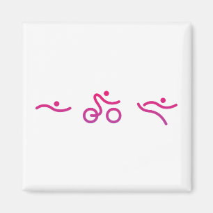Triathlon logo magnet