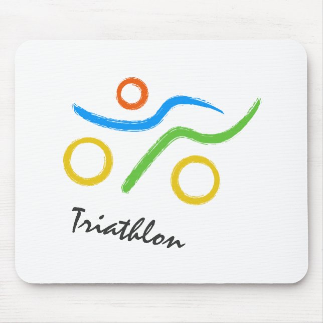 Triathlon logo mouse mat (Front)