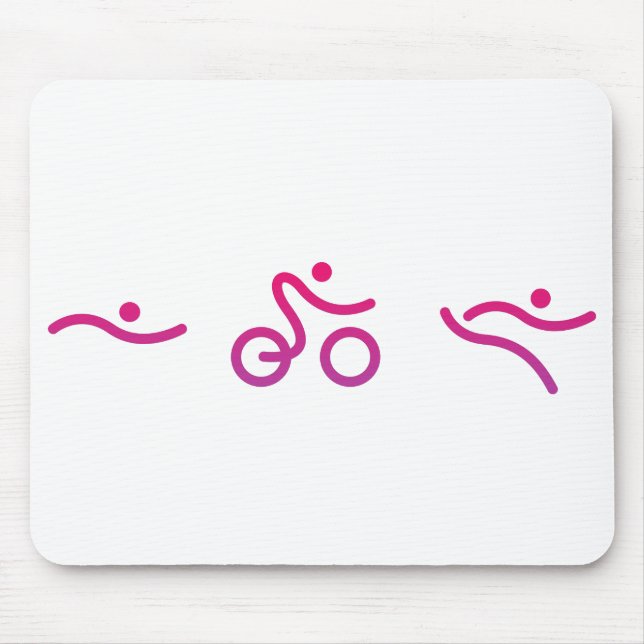Triathlon logo mouse mat (Front)