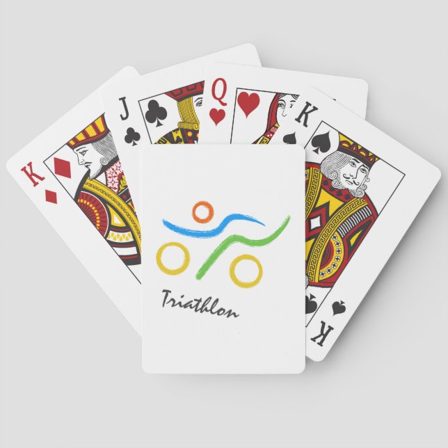Triathlon logo playing cards (Back)
