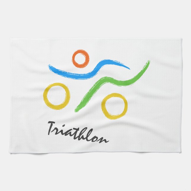 Triathlon logo tea towel (Horizontal)