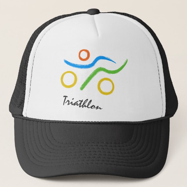 Triathlon logo trucker hat (Front)