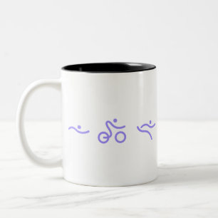 Triathlon logo Two-Tone coffee mug