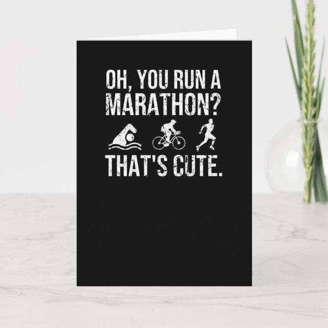 Triathlon Lover Gifts Triathlete Endurance Sports Card (Front)