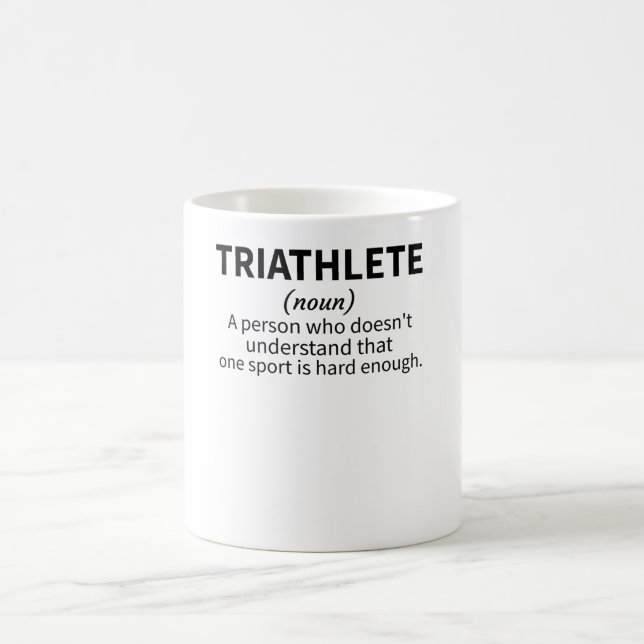 Triathlon Lover Gifts Triathlete Endurance Sports Coffee Mug (Center)